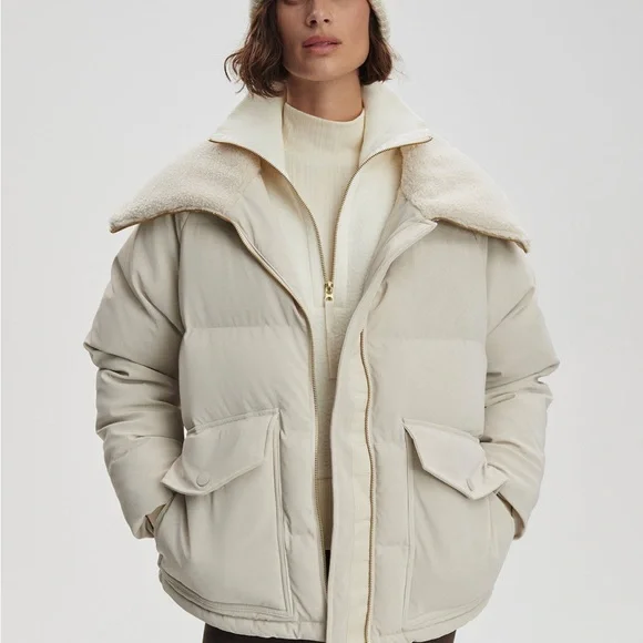 Varley Roseville down jacket puffer coat fog NWT - Picture 1 of 7